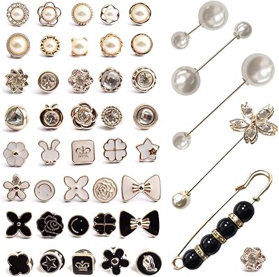 46 Pieces of Women's Shirt Binding Pins, Women's Safety Pins, Invisible Anti-Lumière Invisible Zircon buttons, Safety Bike Polintes for Contensions of clothing clothes.. DIAYTAR NIGERIA makes online shopping accessible with our budget-friendly prices and reliable shipping.
