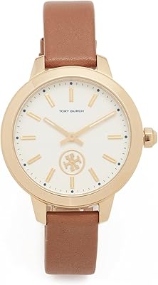 Tory Burch the Collins leather watch for women, gold/ivory/luggage, one size.. Be part of Nigeria’s most trusted online shopping experience — DIAYTAR Nigeria.