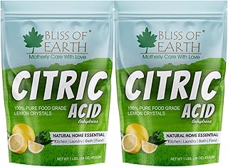 Bliss of Earth 100 % pure citric acid powder, Lemon crystals of food quality for food, bath, cleaning and conservation, 2 x 453 grams.. Experience hassle-free shopping with DIAYTAR NIGERIA's user-friendly platform and prompt delivery service.