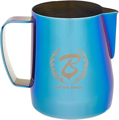 Blue milk pitcher 600 ml - Stainless steel milk pitcher for coffee art espresso and barista craft male pichet Latte coffee shop and barista by Caffeine House 777.. Your trusted shopping companion, DIAYTAR NIGERIA delivers affordable solutions in just 5-8 days.