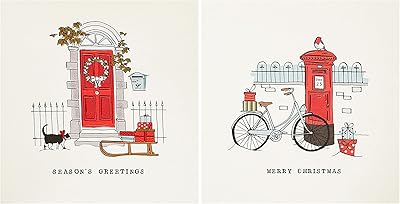 Box of charity Christmas cards - Festive and snowy festive mailbox design - The multipack includes 2 models and 10 cards - includes a souvenir festive box... Discover endless shopping possibilities at DIAYTAR NIGERIA, with budget-friendly prices and reliable delivery.