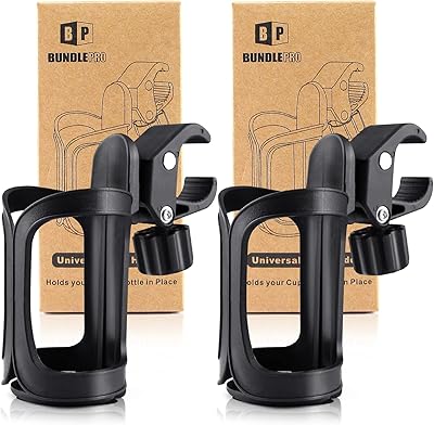 Set of 2 cup holders for stroller, universal cup holder for bikes, strollers or walkers (lot of 2).. Your ultimate shopping destination, DIAYTAR NIGERIA combines extensive selection with affordable shipping.