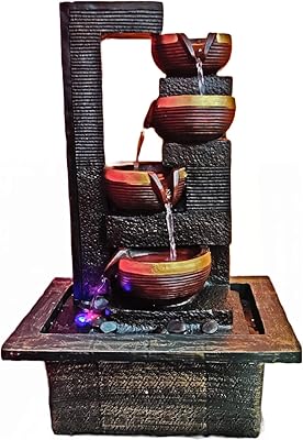 Alaila Home Decor table water fountain with LED lights to decorate gifts in interior and exterior places, 23 inches/58 cm.. With DIAYTAR Nigeria, you can browse through thousands of items at the best prices. Place your order today and receive it in less than a week.