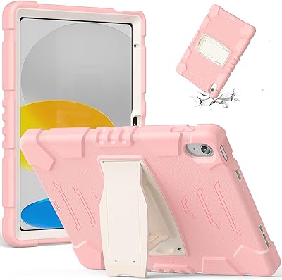 Here for iPad 10th generation 2022 for children and girls | 10.9 inch iPad case A2757/A2777 with support | Sustainable hybrid protective cover resistant to shock and falls for 10th generation iPad - ROSE.. From tech to toiletries, DIAYTAR Nigeria delivers without delay.