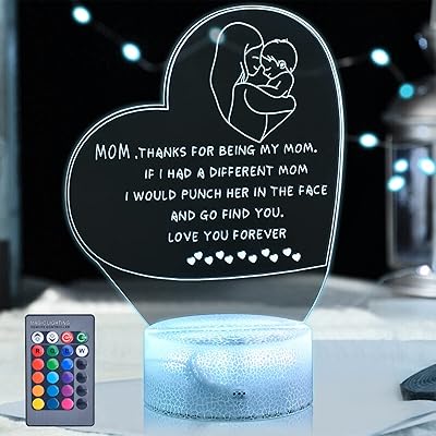 Dightness Gifts for mom, birthday gifts for Mother's Day from her daughter and son, unique gifts Love You for mom, LED lamp in the shape of Mother's Day, Christmas.. DIAYTAR NIGERIA: Where affordability and variety come together with nationwide 5-8 day delivery.