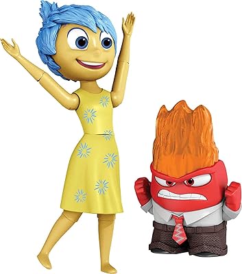 Disney Pixar Anger and Joy Inside Out Action figurine highly articulated with details.. DIAYTAR NIGERIA promises affordability and variety with every purchase, delivered in 5-8 days.