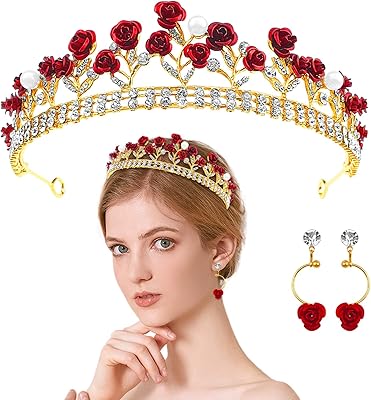 Red pink wedding queen of wedding queen tiards of baroque golden flower in crystal princess.. Browse endless categories on DIAYTAR Nigeria — your items delivered in just days.