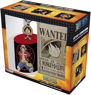 One Piece - 3 -piece gift box Luffy d. Monkey (includes a cup, a notebook and a keychain).. Get more for less on DIAYTAR Nigeria — Nigeria’s favorite e-commerce platform.