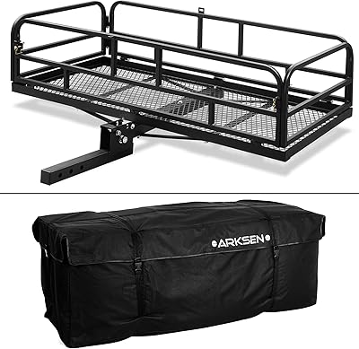 Robust folding folding car rear baggage basket with 60-inch arksen, luggage rack with loading trailer hitch for 2 '' receiver for SUV, truck or trailer, capacity of 500 lb.. Navigate countless options with DIAYTAR NIGERIA's comprehensive marketplace and budget-friendly shipping.