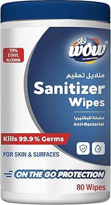 Wow 80 wipes disinfectant wipes - 70% alcohol.. DIAYTAR NIGERIA promises affordability and variety with every purchase, delivered in 5-8 days.