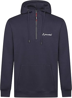 Small Small Hooded Sweatshirt in fleece with 1/4 Mountfield zipper for men.. Shop efficiently with DIAYTAR NIGERIA, offering thousands of products at unbeatable prices delivered promptly.
