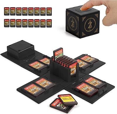 Nintendo Switch game cards bag, Nintendo Switch game cards support with 16 locations (Zelda Black).. Your trusted shopping partner, DIAYTAR NIGERIA offers extensive selection with quick delivery options.