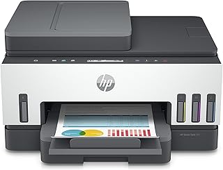 Wireless printer all-in-one HP Smarttank 750, printing, scanning, copy, automatic backwards, automatic documents for documents, up to 18,000 black pages or 8,000 color pages, white/gray [6uu47a].. Shop with confidence at DIAYTAR NIGERIA, enjoying competitive prices and delivery within 8 days.