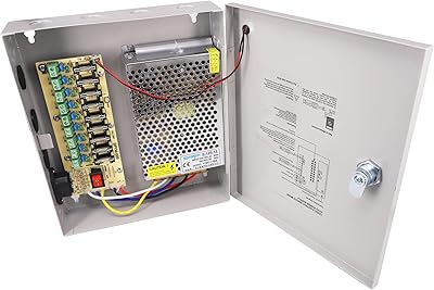 Sompom DC 12V Type Power supply 10A Current 9CH Figure Box with PTC fuse and LED indicators for each channel for DVR CCTV (12V10A9ch) camera safety monitoring system).. Shop with confidence at DIAYTAR NIGERIA, enjoying competitive prices and delivery within 8 days.
