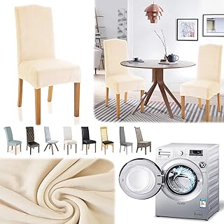 Thinsgo velvet chair covers, set of 4/6 rooms, dining chair cover in soft stretch velvet, non -slip kitchen chair covers, removable and washable dining chair covers (6 pieces, sand color).. Shop from thousands of products at DIAYTAR NIGERIA and enjoy budget-friendly nationwide delivery.