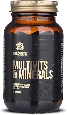 Grisberg Multivitamin & Mineral, Multivitamin for Men and Women with Vitamins A, B6, B12, C, D3, E, Biotine, Calcium, Iron, Magnesium, Zinc, 10 Additional Nutrients - 90 Capsules.. DIAYTAR NIGERIA puts thousands of products at your fingertips with affordable prices and delivery within a week.
