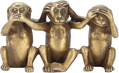 3 Sage monkey statues, brass monkey ornaments, monkey statues, interior decoration for home office.. Your complete shopping companion, DIAYTAR NIGERIA offers extensive selection delivered within the week.