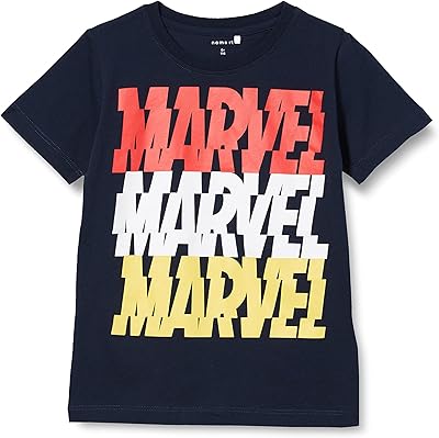 Marvel short-sleeved blouse for girls, dark sapphire, 11-12 years old.. DIAYTAR NIGERIA: Where every shopping need is fulfilled with affordable prices and nationwide shipping.