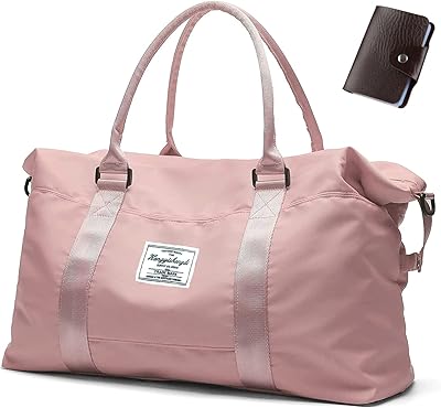 Travel bag, sports bag, weekend shoulder bag with credit card holder for women and men, pink.. Experience the future of online shopping with DIAYTAR NIGERIA's extensive product range and competitive pricing.