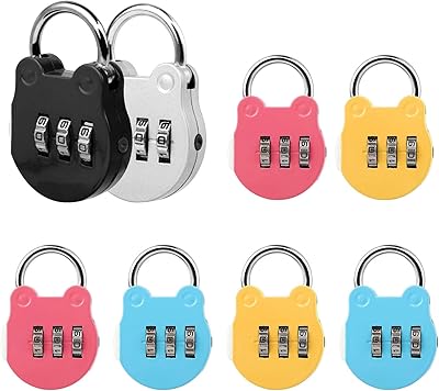 Luggage locks, 8 pieces, travel locks, 3 -digit combination locking codes with aluminum alloy padlock for travel luggage, fitness backpack (5 colors).. DIAYTAR NIGERIA: Revolutionizing accessibility to quality products at budget-friendly prices across Nigeria.