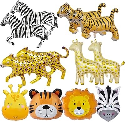 12 Pieces Party Balloons on the theme of animals of the jungle chepard zebra giraffe tigre balloons on the theme of animals for baby shower safari theme of the jungle 1st anniversary.. Experience the future of online shopping with DIAYTAR NIGERIA's extensive product range and competitive pricing.