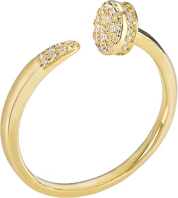 Open Open Open Ring Plated 18 Carats dotted with zirconium.. DIAYTAR NIGERIA: Revolutionizing accessibility to quality products at budget-friendly prices across Nigeria.