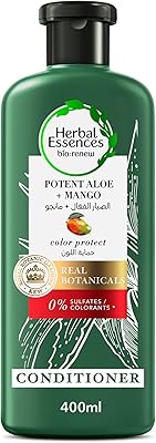 Post-shampoo Herbal Essences Color Protect without sulfate with aloe vera and natural mango extracts for dry hair, 400 ml.. DIAYTAR NIGERIA: Your partner in affordable online retail with reliable delivery across the nation.