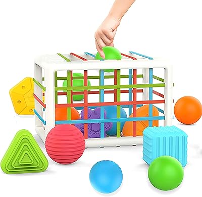 Baby forms sorting toy Pyebe Sensory tank with bands.. Shop from anywhere in Nigeria and receive your DIAYTAR purchases at affordable prices within a week.
