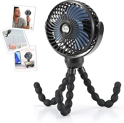 Improved portable stroller fan snowo mini rechargeable 360 ​​degree rotation fan with support.. DIAYTAR NIGERIA makes quality accessible to all with our affordable prices and quick delivery service.