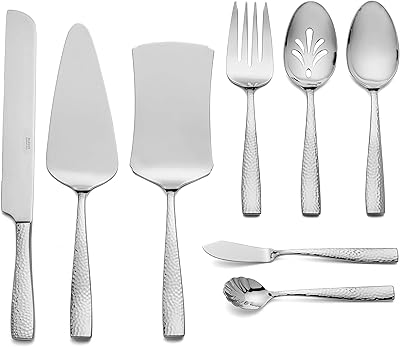Harlled stainless stainless stainless steel service set Hudson Essentials 18/10 - Silver hostess covers with cake and cake knife.. DIAYTAR NIGERIA delivers value, variety, and convenience with our nationwide 5-8 day shipping.
