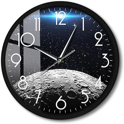 Wall clocks Decor at home Metal frame Murale Planet Earth and Moon.. DIAYTAR NIGERIA makes online shopping accessible to all with budget-friendly prices and reliable delivery.