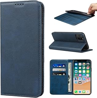 Foldable protective shell style nanhu wallet for iPhone 11 pro Max in polyurethane leather with antichococcut holder for iPhone 11 Max - Blue.. Explore the biggest product variety online — only at DIAYTAR Nigeria.