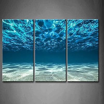 Wall art with 3 ocean sea blue panels on canvas, modern art images for the decoration of the office and the house.. Fast delivery, fair prices, and full variety — only on DIAYTAR Nigeria.