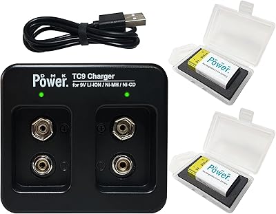 DMK Power 2 Rechargeable batteries lithium-ion 9 V (950 mAh) with battery protection case and 1 micro USB TC9 charger compatible with rechargeable battery 9 v li-ion ni-cd.. Shop efficiently with DIAYTAR NIGERIA, offering thousands of products at unbeatable prices delivered promptly.