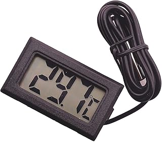 Digital LCD thermometer Soldot Celsius and refrigerator sensor (black, 1 meter, battery not included).. DIAYTAR NIGERIA: Your trusted partner for affordable online shopping with reliable delivery timeframes.