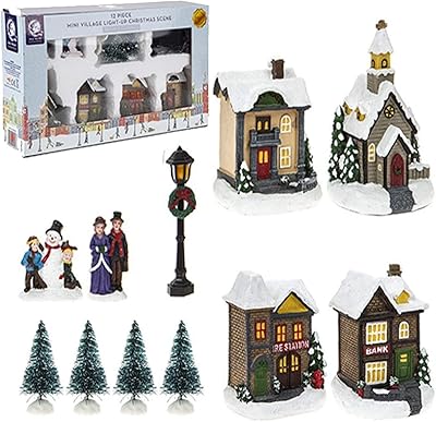 Luminous Christmas scene Toyland Mini Village | Lot of 12 | Multicolor | 47 cm x 58 cm x 36 cm.. Why pay more? DIAYTAR Nigeria gives you the best for less.