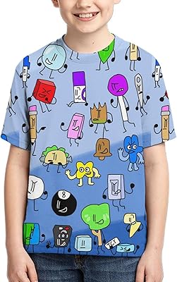 BFDI-Dream-Island Unisex T-shirt Unisex Round Summer in short sleeves for Girl Boys.. DIAYTAR NIGERIA: Where every Nigerian finds what they need at prices they can afford, delivered promptly.