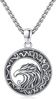 Collar pendant eagle for men women in sterling silver, Gothic necklace with Sterling silver Christmas Christmas pendant, without precious stones, Sterling silver, without precious stones.. Thousands of items at your fingertips — DIAYTAR Nigeria makes it happen.