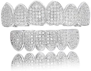 Golds Diamonds Golden Plated 14 Carats for Men and Women, Golden Placked Grids, Dental Grids entirely frosted in upper and lower cubic zirconia with additional flow bars, metal, cubic zirconia.. Your digital shopping destination, DIAYTAR NIGERIA combines variety with affordability and quick delivery.