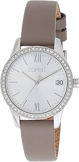 Analog quartz watch for women, silver dial, silver/beige, beige/silver, bracelet.. Shop the smart way with DIAYTAR NIGERIA's extensive selection and budget-friendly nationwide delivery.