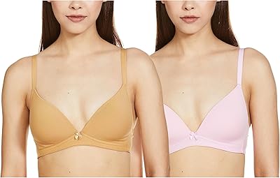 Bra padded t-shirt without reinforcements for women (lot of 2).. Your home for smart shopping — DIAYTAR Nigeria delivers fast and cheap.