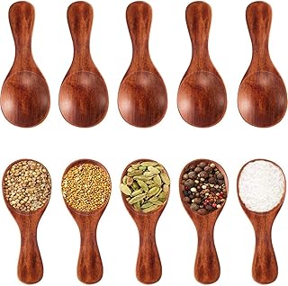 10 mini wooden teaspoons to serve salt.. DIAYTAR NIGERIA: Revolutionizing how Nigerians shop with affordable prices and prompt delivery services.