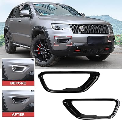 Replacement cover for fog lights before JHO truck adapted for Jeep Grand Cherokee 2017-2021 Limited and Laredo Waverland (shiny black).. Be part of Nigeria’s most trusted online shopping experience — DIAYTAR Nigeria.