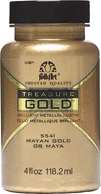 Brilliant metallic paint folkart of treasure, 4 oz, gold maya.. Your shopping dreams realized through DIAYTAR NIGERIA's affordable platform with reliable delivery times.