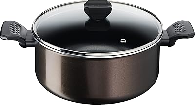 Tefal Easy Cook & Clean Marmit with cover B5544602 24 cm.. Shop with confidence at DIAYTAR NIGERIA, enjoying competitive prices and delivery within 8 days.
