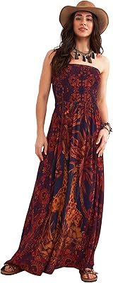 Long relaxed dress with giraffe print for women with ruffle size (batch of 1).. DIAYTAR NIGERIA: Where every purchase is affordable and delivery is always within a week.