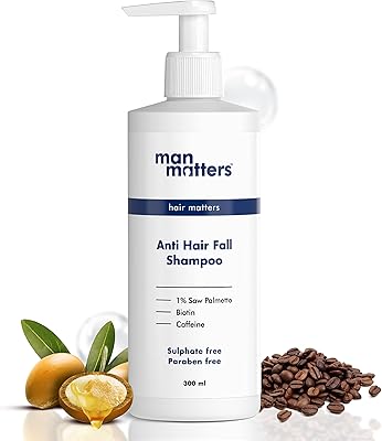 Men's Men Matters anti-fall shampoo | Reduces hair loss and strengthens hair | With the power of caffeine, dwarf palm, argan oil and biotin | 300 ml (1 package).. DIAYTAR NIGERIA: Your gateway to affordable products delivered reliably across Nigeria.