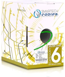 Cat6 Plenum Ethernet cable (CMP) of 1000 feet | 100 % certified massive copper | 550 MHz 23AWG, UTP | High bandwidth and stable performance.. Why shop anywhere else? DIAYTAR Nigeria has it all, at prices you’ll love.