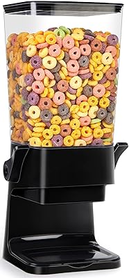 Double Cereal Distributor with the White Shop, large cereal storage containers, dry food dispenser, rice treats, cereal/black organizer.. DIAYTAR NIGERIA: The marketplace that brings affordable products to every Nigerian home in under 8 days.