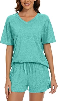 Soft and comfortable pajama set with short sleeves and V -neck for women, pajama set with pockets.. Shop with purpose at DIAYTAR NIGERIA and receive quality products at budget rates within 8 days.